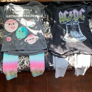 Bundle of two girl’s 2T pant and tshirt outfits